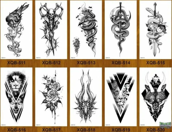 10 Sheets Realistic Snake Temporary Tattoo stickers for Women Men , Fake Snake Tattoo Stickers for Adults Girl’s Arm Body, Black Serpent Peony Floral Kids. - Image 5