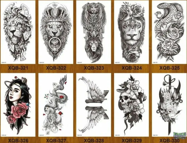 10 Sheets Realistic Snake Temporary Tattoo stickers for Women Men , Fake Snake Tattoo Stickers for Adults Girl’s Arm Body, Black Serpent Peony Floral Kids. - Image 6