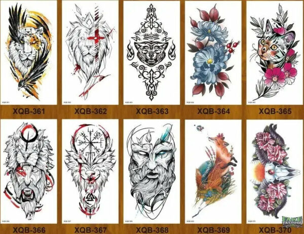 10 Sheets Realistic Snake Temporary Tattoo stickers for Women Men , Fake Snake Tattoo Stickers for Adults Girl’s Arm Body, Black Serpent Peony Floral Kids. - Image 13