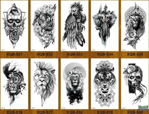 10 Sheets Realistic Snake Temporary Tattoo stickers for Women Men , Fake Snake Tattoo Stickers for Adults Girl’s Arm Body, Black Serpent Peony Floral Kids. - Image 20