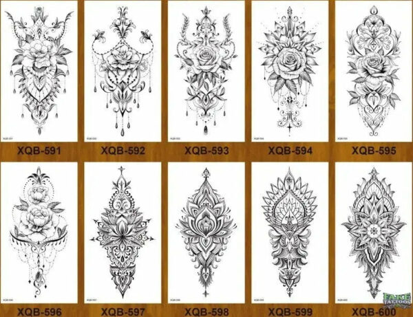 10 Sheets Realistic Snake Temporary Tattoo stickers for Women Men , Fake Snake Tattoo Stickers for Adults Girl’s Arm Body, Black Serpent Peony Floral Kids. - Image 24