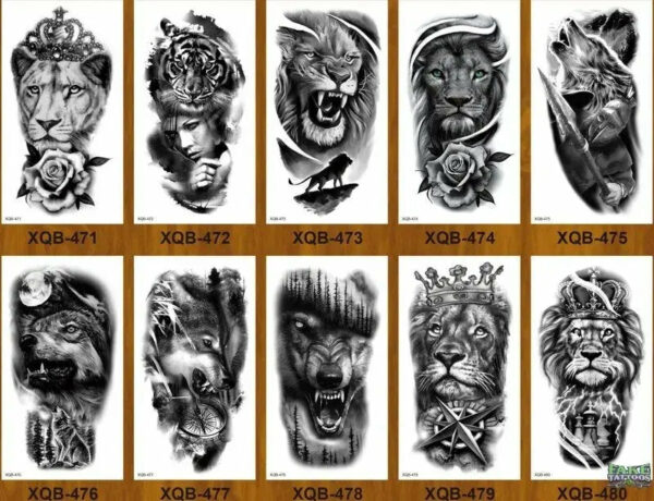 10 Sheets Realistic Snake Temporary Tattoo stickers for Women Men , Fake Snake Tattoo Stickers for Adults Girl’s Arm Body, Black Serpent Peony Floral Kids. - Image 27
