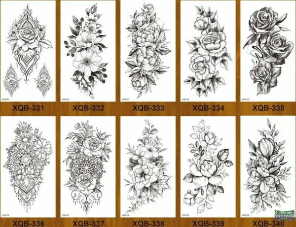 10 Sheets Realistic Snake Temporary Tattoo stickers for Women Men , Fake Snake Tattoo Stickers for Adults Girl’s Arm Body, Black Serpent Peony Floral Kids. - Image 28