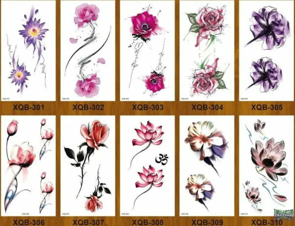 10 Sheets Realistic Snake Temporary Tattoo stickers for Women Men , Fake Snake Tattoo Stickers for Adults Girl’s Arm Body, Black Serpent Peony Floral Kids. - Image 34