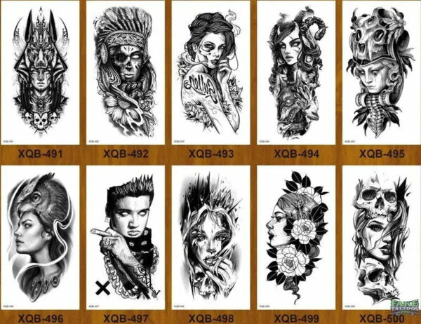 10 Sheets Realistic Snake Temporary Tattoo stickers for Women Men , Fake Snake Tattoo Stickers for Adults Girl’s Arm Body, Black Serpent Peony Floral Kids. - Image 42