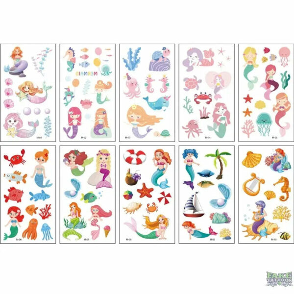 10pcs Fake Tattoo Stickers Cartoon Temporary Tattoo Kids Children Hands Arm DIY Body Art Tatuaze Dla Dzieci Tatuajes Temporales - Image 9