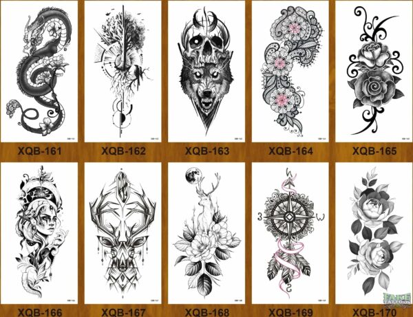 10pcs Tiger Lion Forest Design Temporary Tattoo Sticker Water Transfer Fake Tattoo - Image 10