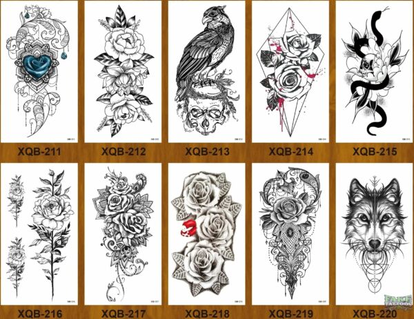 10pcs Tiger Lion Forest Design Temporary Tattoo Sticker Water Transfer Fake Tattoo - Image 14