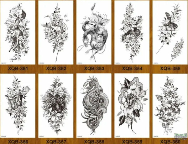 10pcs Tiger Lion Forest Design Temporary Tattoo Sticker Water Transfer Fake Tattoo - Image 15
