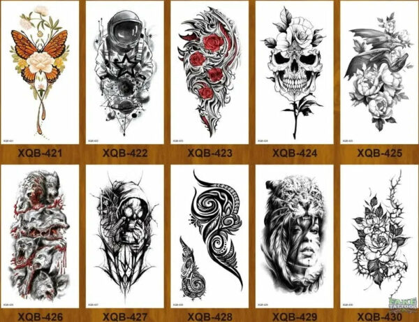10pcs Tiger Lion Forest Design Temporary Tattoo Sticker Water Transfer Fake Tattoo - Image 28