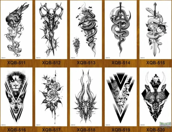 10pcs Tiger Lion Forest Design Temporary Tattoo Sticker Water Transfer Fake Tattoo - Image 33