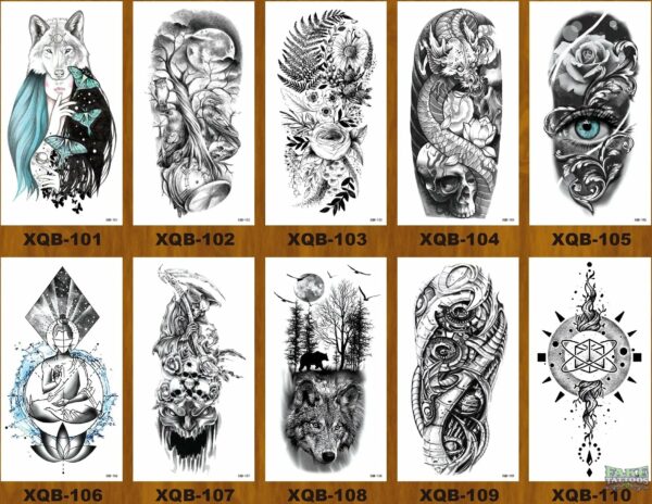 10pcs Tiger Lion Forest Design Temporary Tattoo Sticker Water Transfer Fake Tattoo - Image 36