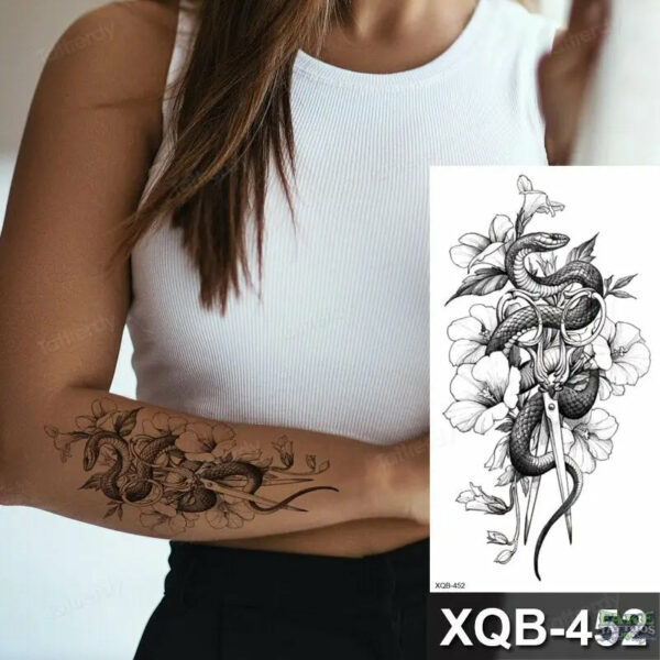 10pcs Tiger Lion Forest Design Temporary Tattoo Sticker Water Transfer Fake Tattoo - Image 45