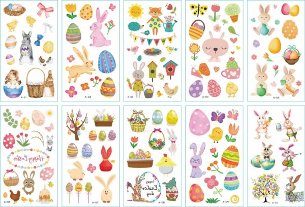 10pcs Waterproof Mixed Style Cartoon Fake Tattoo, Glow in The Dark Unicorn Mermaid Outspace Dinosaur Tattoo Sticker Decor for Boys Girls, Party Supplies Favor - Image 5