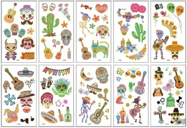 10pcs Waterproof Mixed Style Cartoon Fake Tattoo, Glow in The Dark Unicorn Mermaid Outspace Dinosaur Tattoo Sticker Decor for Boys Girls, Party Supplies Favor - Image 13