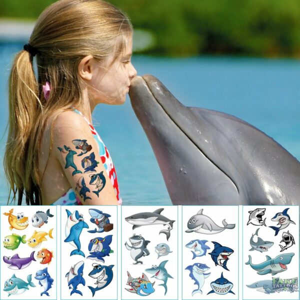 10pcs Waterproof Mixed Style Cartoon Fake Tattoo, Glow in The Dark Unicorn Mermaid Outspace Dinosaur Tattoo Sticker Decor for Boys Girls, Party Supplies Favor - Image 18