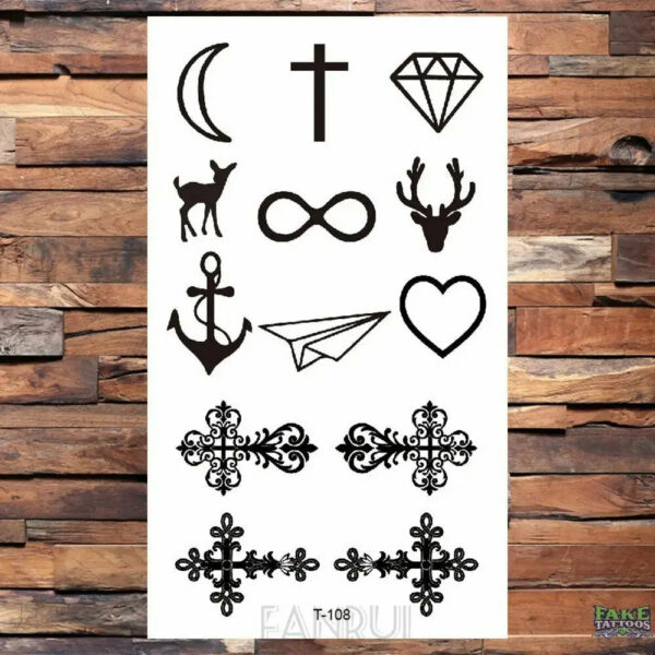 25 Desgin Cool Infinity Letter Endless Watertransfer Tattoo Women Party Tatoo Body Arm Hand Temporary Key Tattoo Sticker Men - Image 38