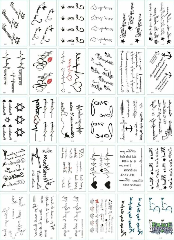 30Pcs Korean Magic Tattoo Water Transfer Sticker For Men And Women Fashion Lasting Environmental Protection And Waterproof - Image 2