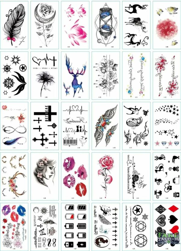 30Pcs Korean Magic Tattoo Water Transfer Sticker For Men And Women Fashion Lasting Environmental Protection And Waterproof - Image 4
