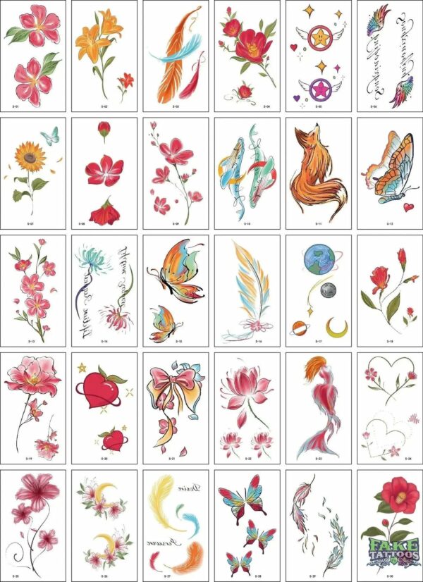 30Pcs Korean Magic Tattoo Water Transfer Sticker For Men And Women Fashion Lasting Environmental Protection And Waterproof - Image 8