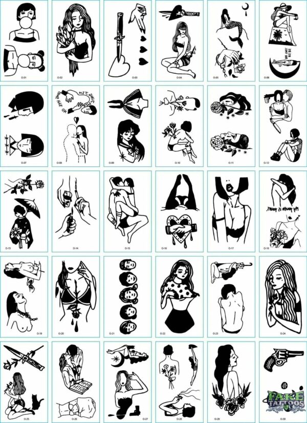30Pcs Korean Magic Tattoo Water Transfer Sticker For Men And Women Fashion Lasting Environmental Protection And Waterproof - Image 10