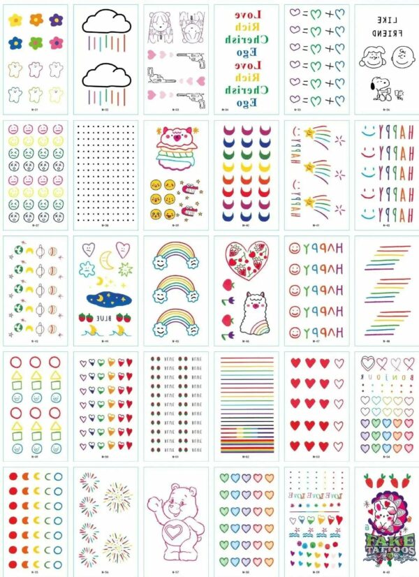 30Pcs Korean Magic Tattoo Water Transfer Sticker For Men And Women Fashion Lasting Environmental Protection And Waterproof - Image 11