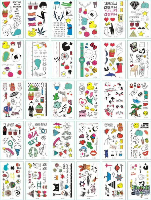 30Pcs Korean Magic Tattoo Water Transfer Sticker For Men And Women Fashion Lasting Environmental Protection And Waterproof - Image 15