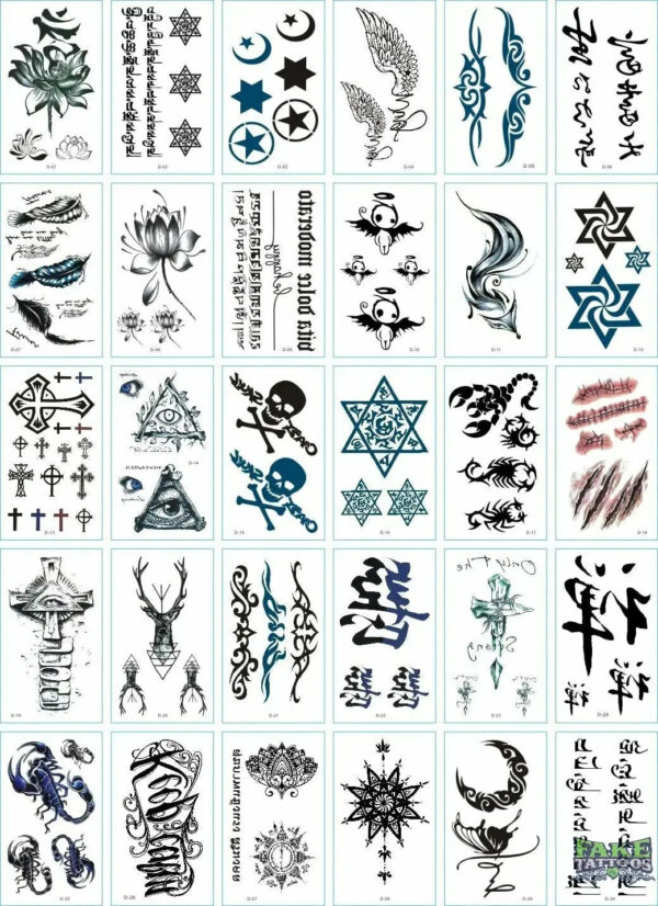 30Pcs Korean Magic Tattoo Water Transfer Sticker For Men And Women Fashion Lasting Environmental Protection And Waterproof - Image 16