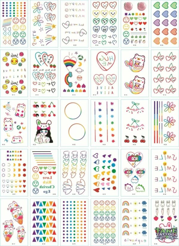 30Pcs Korean Magic Tattoo Water Transfer Sticker For Men And Women Fashion Lasting Environmental Protection And Waterproof - Image 20