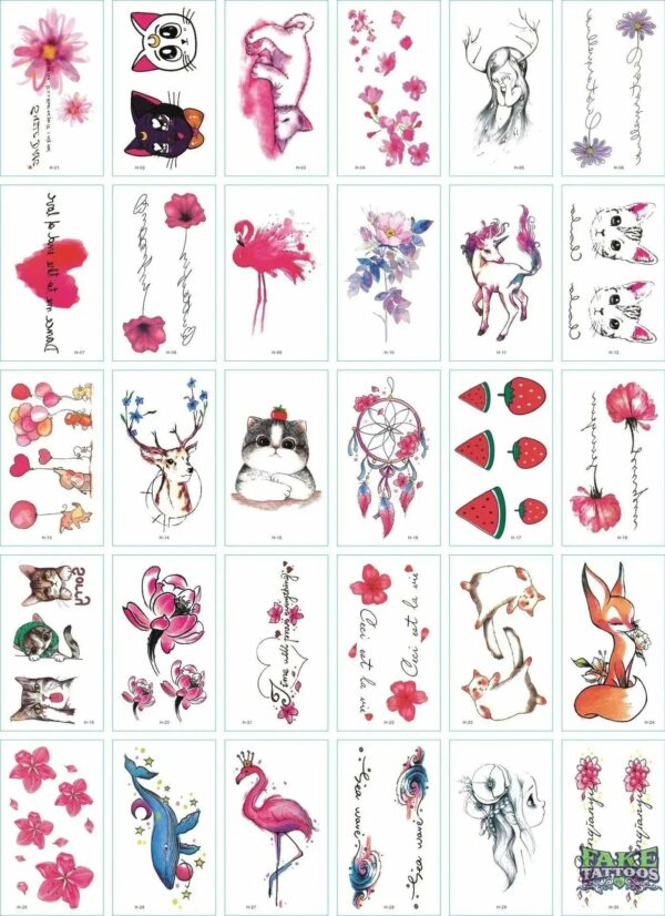 30Pcs Korean Magic Tattoo Water Transfer Sticker For Men And Women Fashion Lasting Environmental Protection And Waterproof - Image 33