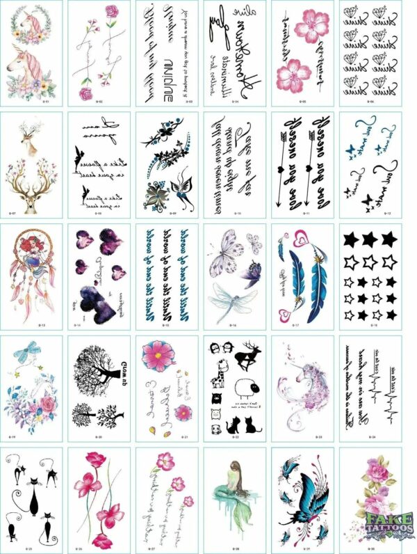 30Pcs Korean Magic Tattoo Water Transfer Sticker For Men And Women Fashion Lasting Environmental Protection And Waterproof - Image 21