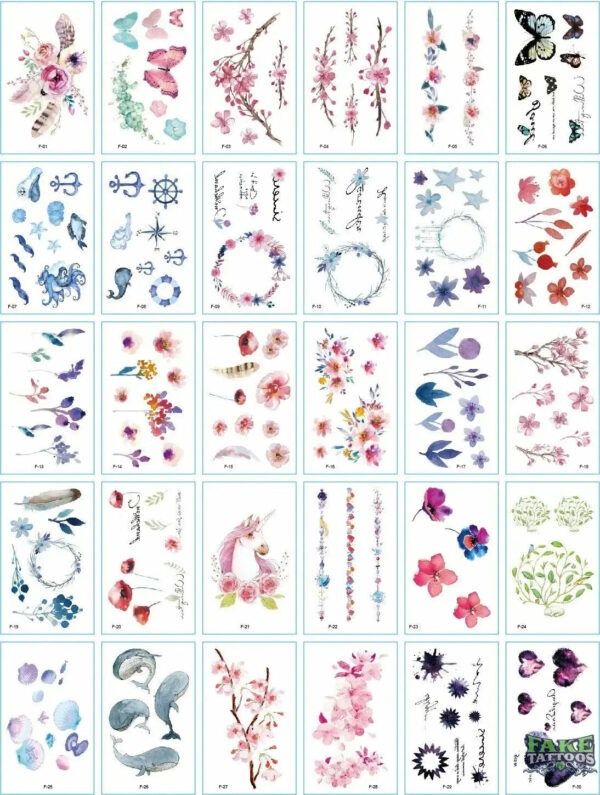 30Pcs Korean Magic Tattoo Water Transfer Sticker For Men And Women Fashion Lasting Environmental Protection And Waterproof - Image 27