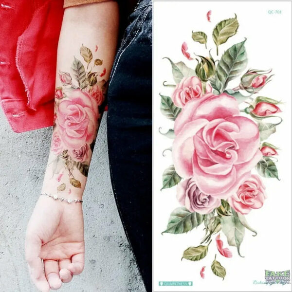 3pcs Waterproof Temporary Fake Tattoos Women Ladies - Image 2