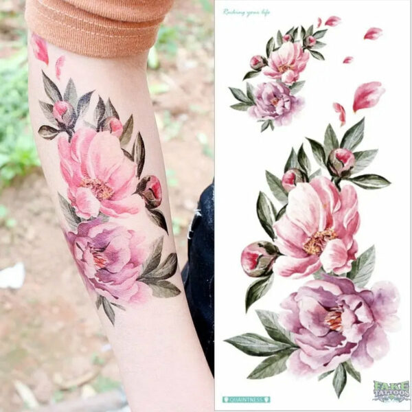 3pcs Waterproof Temporary Fake Tattoos Women Ladies - Image 3