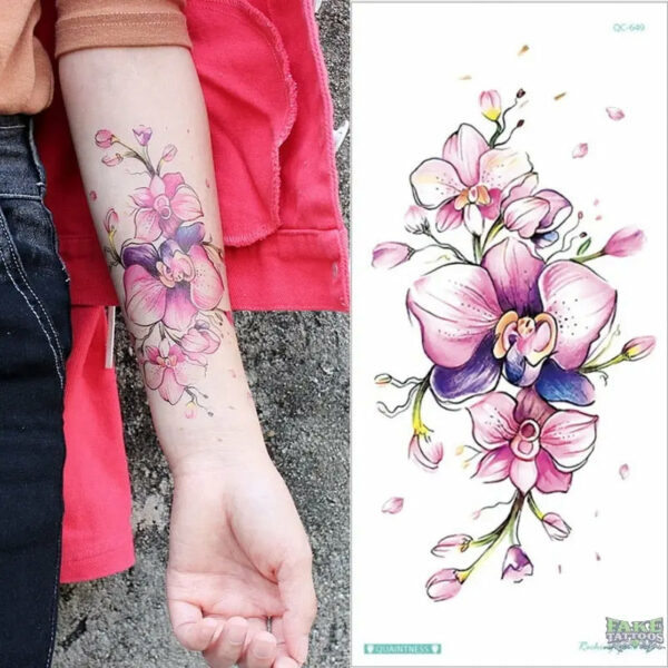 3pcs Waterproof Temporary Fake Tattoos Women Ladies - Image 4