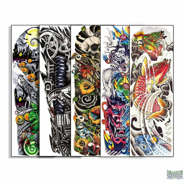 5 Sheet Temporary Tattoo Full Arm Leg Tattoos - Image 3