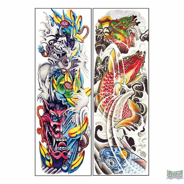 5 Sheet Temporary Tattoo Full Arm Leg Tattoos - Image 8