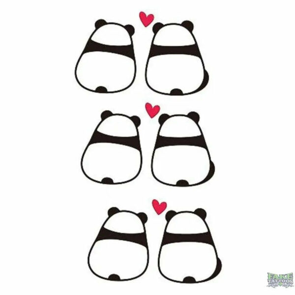 Cartoon Cute Emotion Chinese Panda Temporary Tattoo Sticker Body Art Water Transfer Fake Tattoos - Image 24
