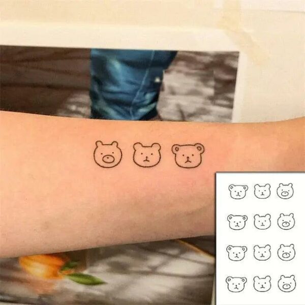 Everjoy Red Black Love Hearts Temporary Tattoos Patterns, Waterproof Valentines Decal Tattoo Stickers for Women - Image 4