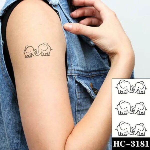 Everjoy Red Black Love Hearts Temporary Tattoos Patterns, Waterproof Valentines Decal Tattoo Stickers for Women - Image 5