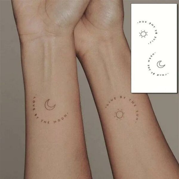 Everjoy Red Black Love Hearts Temporary Tattoos Patterns, Waterproof Valentines Decal Tattoo Stickers for Women - Image 6