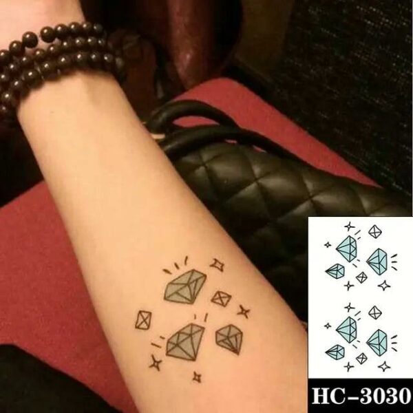 Everjoy Red Black Love Hearts Temporary Tattoos Patterns, Waterproof Valentines Decal Tattoo Stickers for Women - Image 9