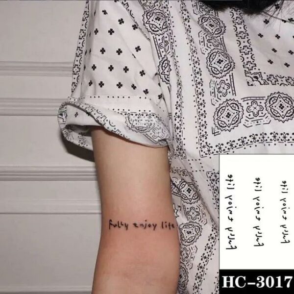 Everjoy Red Black Love Hearts Temporary Tattoos Patterns, Waterproof Valentines Decal Tattoo Stickers for Women - Image 16
