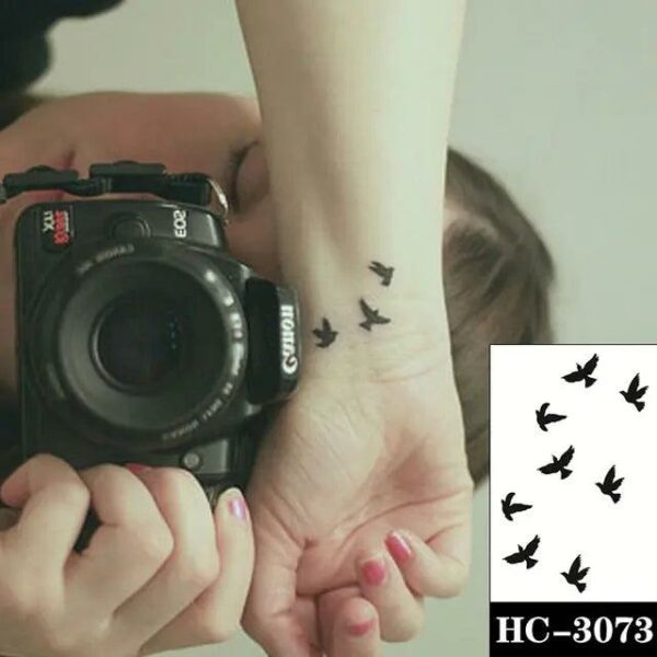 Everjoy Red Black Love Hearts Temporary Tattoos Patterns, Waterproof Valentines Decal Tattoo Stickers for Women - Image 19