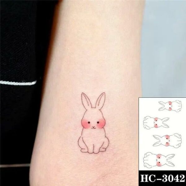 Everjoy Red Black Love Hearts Temporary Tattoos Patterns, Waterproof Valentines Decal Tattoo Stickers for Women - Image 24