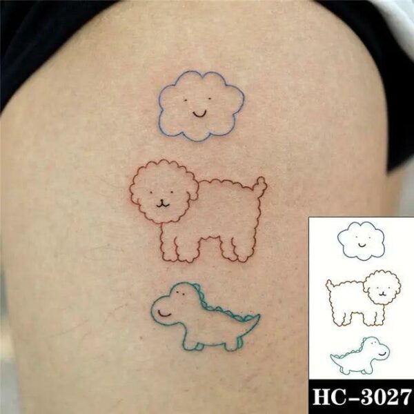 Everjoy Red Black Love Hearts Temporary Tattoos Patterns, Waterproof Valentines Decal Tattoo Stickers for Women - Image 28