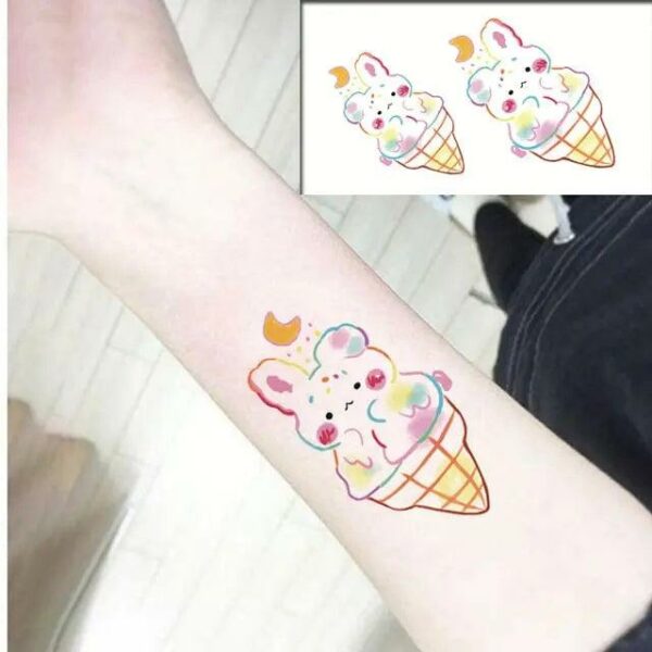 Everjoy Red Black Love Hearts Temporary Tattoos Patterns, Waterproof Valentines Decal Tattoo Stickers for Women - Image 36