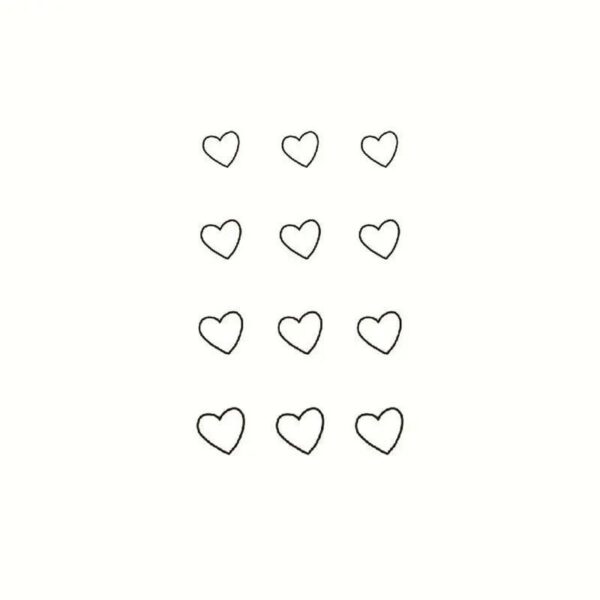 Everjoy Red Black Love Hearts Temporary Tattoos Patterns, Waterproof Valentines Decal Tattoo Stickers for Women - Image 41
