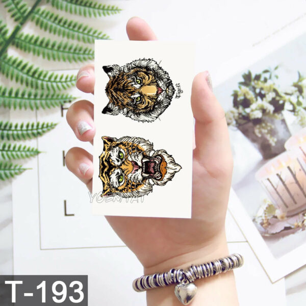 3D Temporary Tattoo Animal Blue Tiger Snake Moth For Boy Girl Children Tattoo Sticker Kids Watercolor Tatto Arm Art - Image 2