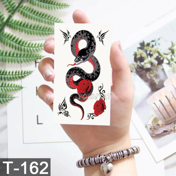 3D Temporary Tattoo Animal Blue Tiger Snake Moth For Boy Girl Children Tattoo Sticker Kids Watercolor Tatto Arm Art - Image 6